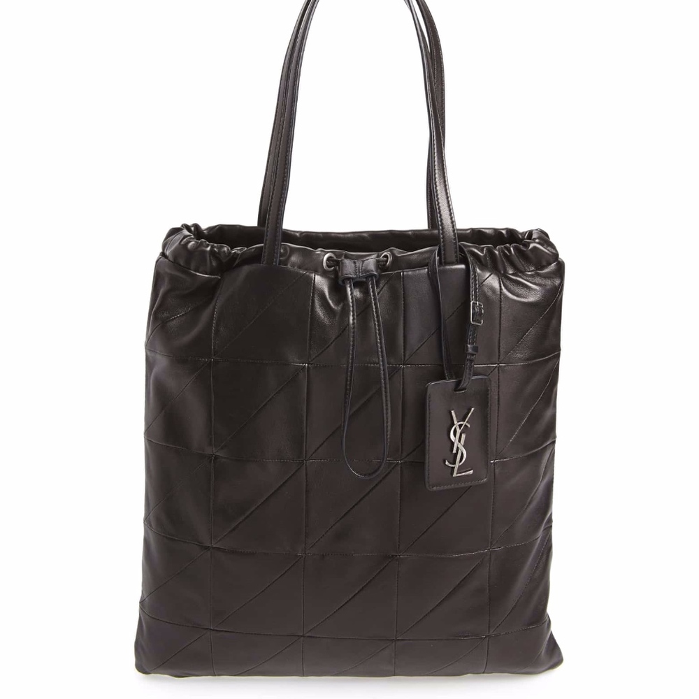 New Authentic SAINT LAURENT Antibe Flat Leather Shopper